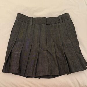 Grey pleated mini skort